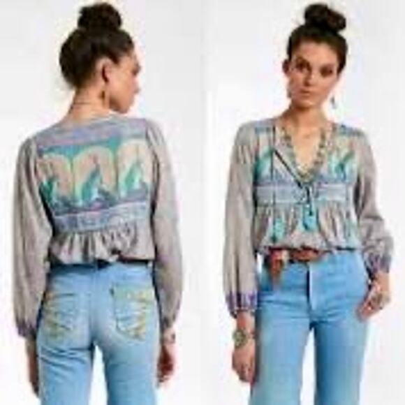 SPELL DESIGNS & THE GYPSY COLLECTIVE XANADU BLOUSE XS WORN ONCE ONLY - Picture 1 of 16